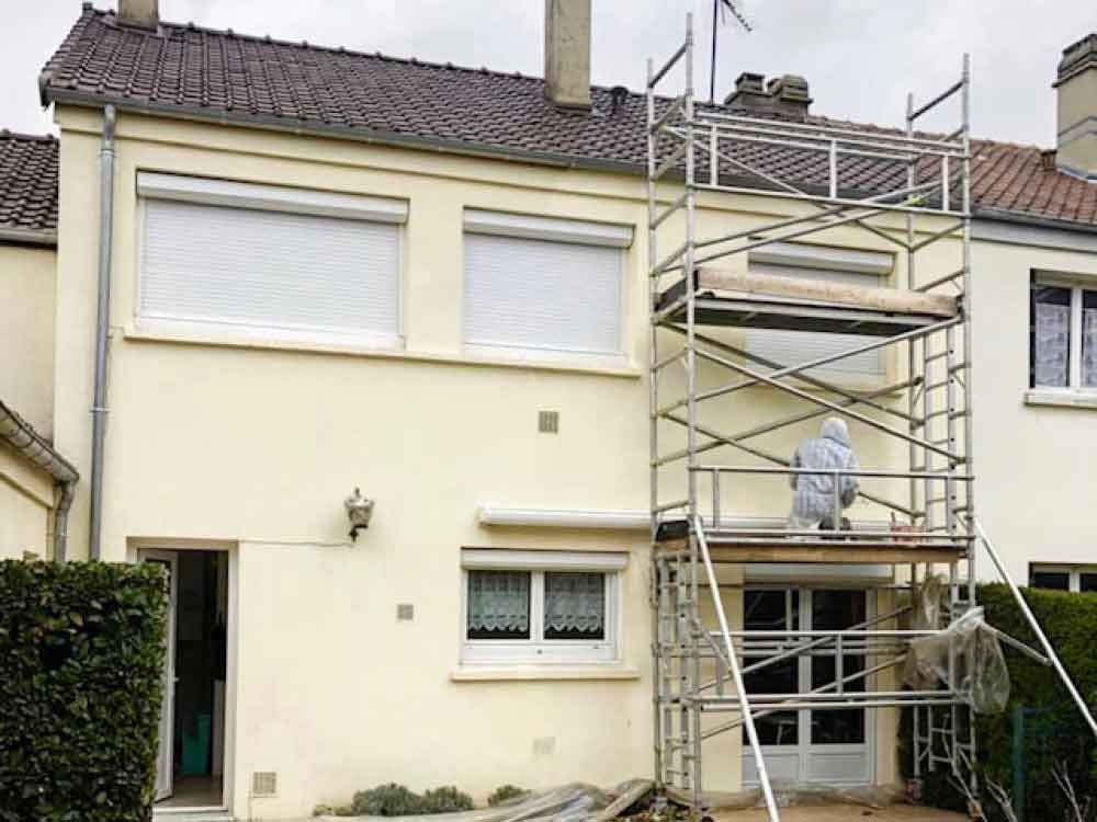 Avant / après ravalement façade au Mans
